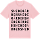 Pink Cotton t-shirt med Smedegården ordlek t-shirt