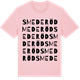 Pink Cotton t-shirt med Smederöd ordlek t-shirt