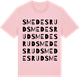 Pink Cotton t-shirt med Smedesrud ordlek t-shirt