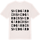 Vintage White t-shirt med Smedgården ordlek t-shirt