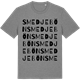 Mid Heather Gray t-shirt med Smedjebön ordlek t-shirt