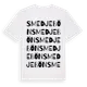 White t-shirt med Smedjebön ordlek t-shirt