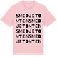 Pink Cotton t-shirt med Smedjetomten ordlek t-shirt