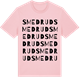 Pink Cotton t-shirt med Smedrud ordlek t-shirt