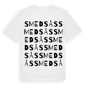 Smedsås ordlek t-shirt – ekologisk bomull t-shirt från Pinshirt