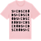 Pink Cotton t-shirt med Smedseröd ordlek t-shirt