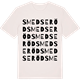 Vintage White t-shirt med Smedseröd ordlek t-shirt