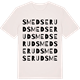 Vintage White t-shirt med Smedserud ordlek t-shirt