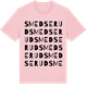 Pink Cotton t-shirt med Smedserud ordlek t-shirt