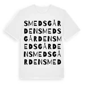 Smedsgården ordlek t-shirt – ekologisk bomull t-shirt från Pinshirt