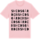 Pink Cotton t-shirt med Smedsgården ordlek t-shirt