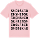 Pink Cotton t-shirt med Smedskären ordlek t-shirt