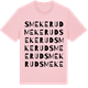 Pink Cotton t-shirt med Smekerud ordlek t-shirt