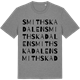 Mid Heather Gray t-shirt med Smithska dalen ordlek t-shirt