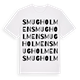 White t-shirt med Smugholmen ordlek t-shirt