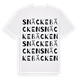 White t-shirt med Snäckebäcken ordlek t-shirt