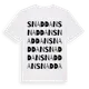 White t-shirt med Snaddan ordlek t-shirt