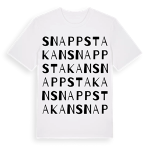 Snappstakan ordlek t-shirt – ekologisk bomull t-shirt från Pinshirt