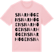 Pink Cotton t-shirt med Snarhögen ordlek t-shirt
