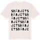 Vintage White t-shirt med Snärjet ordlek t-shirt