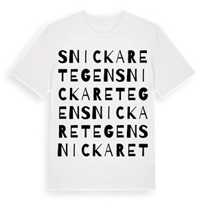 Snickaretegen ordlek t-shirt – ekologisk bomull t-shirt från Pinshirt