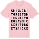 Pink Cotton t-shirt med Snickeritorget ordlek t-shirt