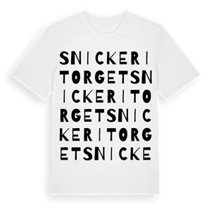 Snickeritorget ordlek t-shirt – ekologisk bomull t-shirt från Pinshirt
