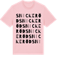 Pink Cotton t-shirt med Snickeröd ordlek t-shirt
