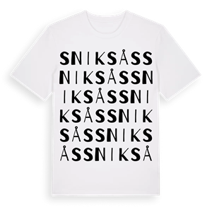 Sniksås ordlek t-shirt – ekologisk bomull t-shirt från Pinshirt