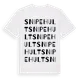 White t-shirt med Snipehult ordlek t-shirt