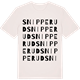 Vintage White t-shirt med Snipperud ordlek t-shirt