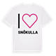 White t-shirt med Jag älskar Snökulla t-shirt stort tryck