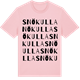 Pink Cotton t-shirt med Snökulla ordlek t-shirt