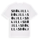 White t-shirt med Snökulla ordlek t-shirt