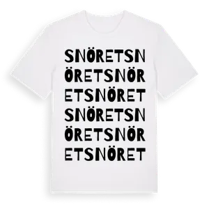 Snöret ordlek t-shirt – ekologisk bomull t-shirt från Pinshirt
