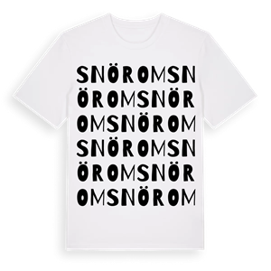 Snörom ordlek t-shirt – ekologisk bomull t-shirt från Pinshirt