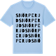 Blue Soul t-shirt med Snörperud ordlek t-shirt