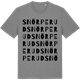 Mid Heather Gray t-shirt med Snörperud ordlek t-shirt