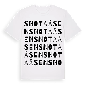 Snotaåsen ordlek t-shirt – ekologisk bomull t-shirt från Pinshirt