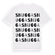 White t-shirt med Snugga ordlek t-shirt