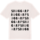 Vintage White t-shirt med Snuggarp ordlek t-shirt