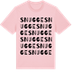Pink Cotton t-shirt med Snugge ordlek t-shirt