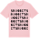 Pink Cotton t-shirt med Snugget ordlek t-shirt