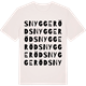 Vintage White t-shirt med Snyggeröd ordlek t-shirt