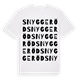 Snyggeröd ordlek t-shirt