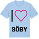 Blue Soul t-shirt med Jag älskar Söby t-shirt stort tryck