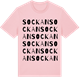 Pink Cotton t-shirt med Sockan ordlek t-shirt