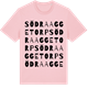 Pink Cotton t-shirt med Södra Aggetorp ordlek t-shirt
