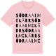 Pink Cotton t-shirt med Södra Almekärr ordlek t-shirt