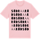 Pink Cotton t-shirt med Södra Aröd ordlek t-shirt
